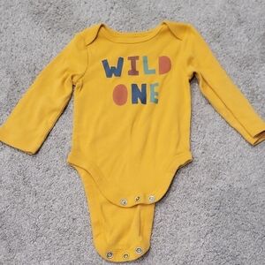 Jumping Beans Yellow and Blue Bodysuit Playful Design